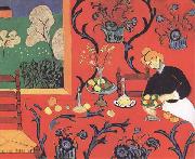 Henri Matisse Harmony in Red-The Red Dining Table (mk35) oil painting